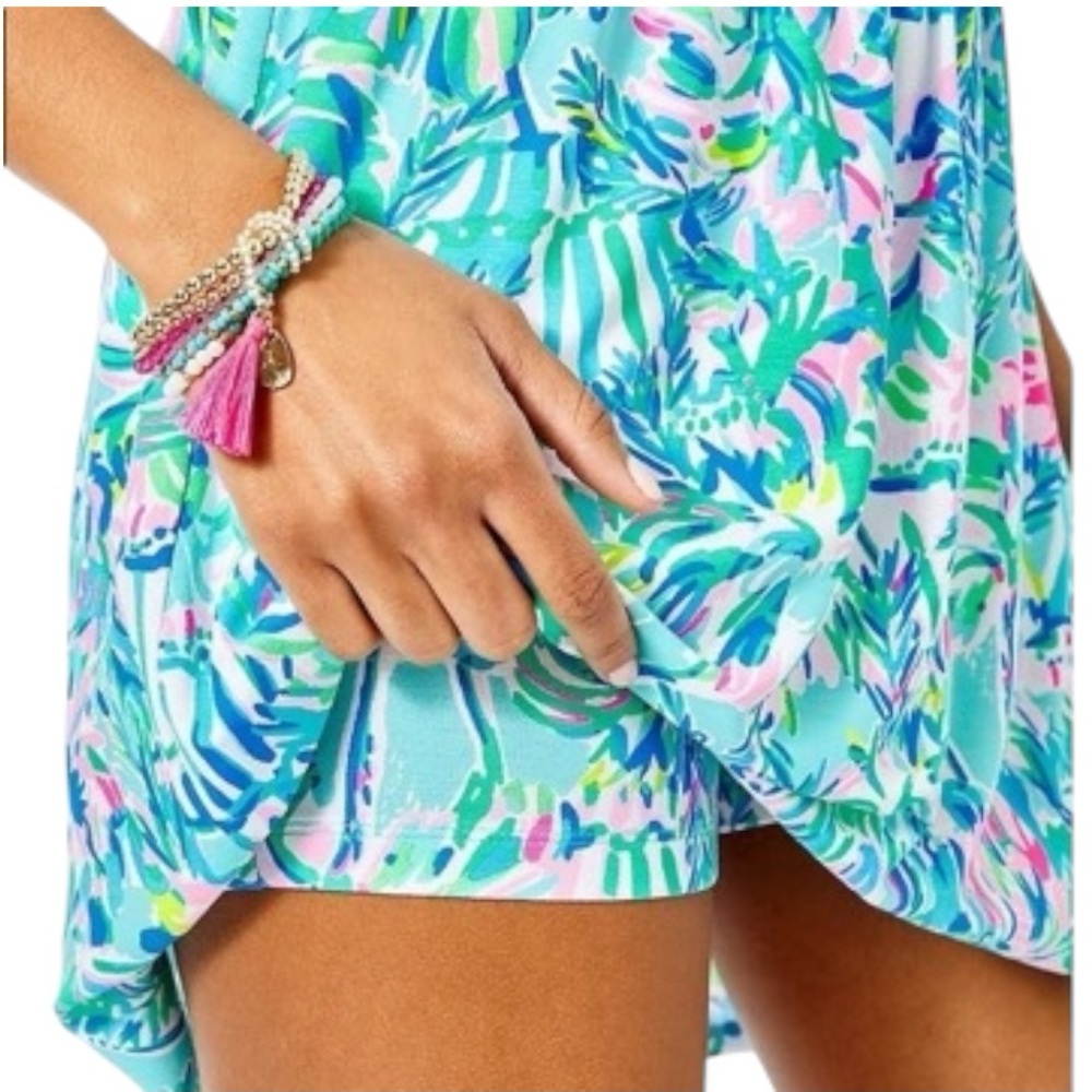 Lilly Pulitzer Blue and Pink Floral Romper - Picture 9 of 12